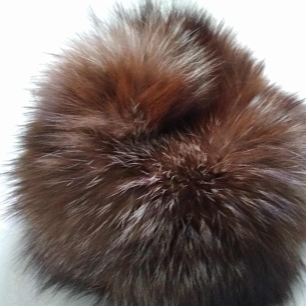 Fox fur hat dome crown